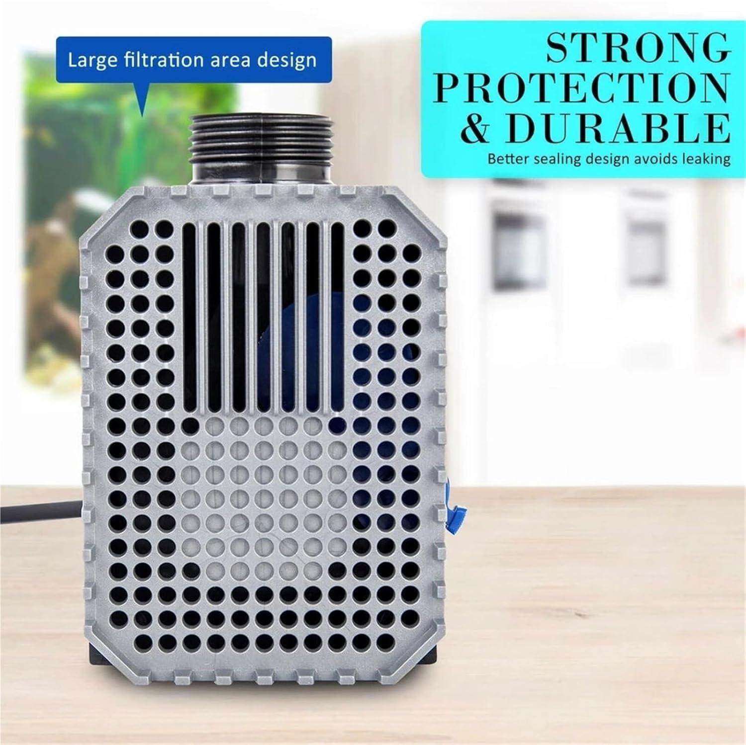 Ultra Quite Submersible Aquarium Water Pump For Fish Tank Fountain Garden Pond Rockery Adjustable Water Filter Pump 2000-2500L/h 1Pcs(1500L)