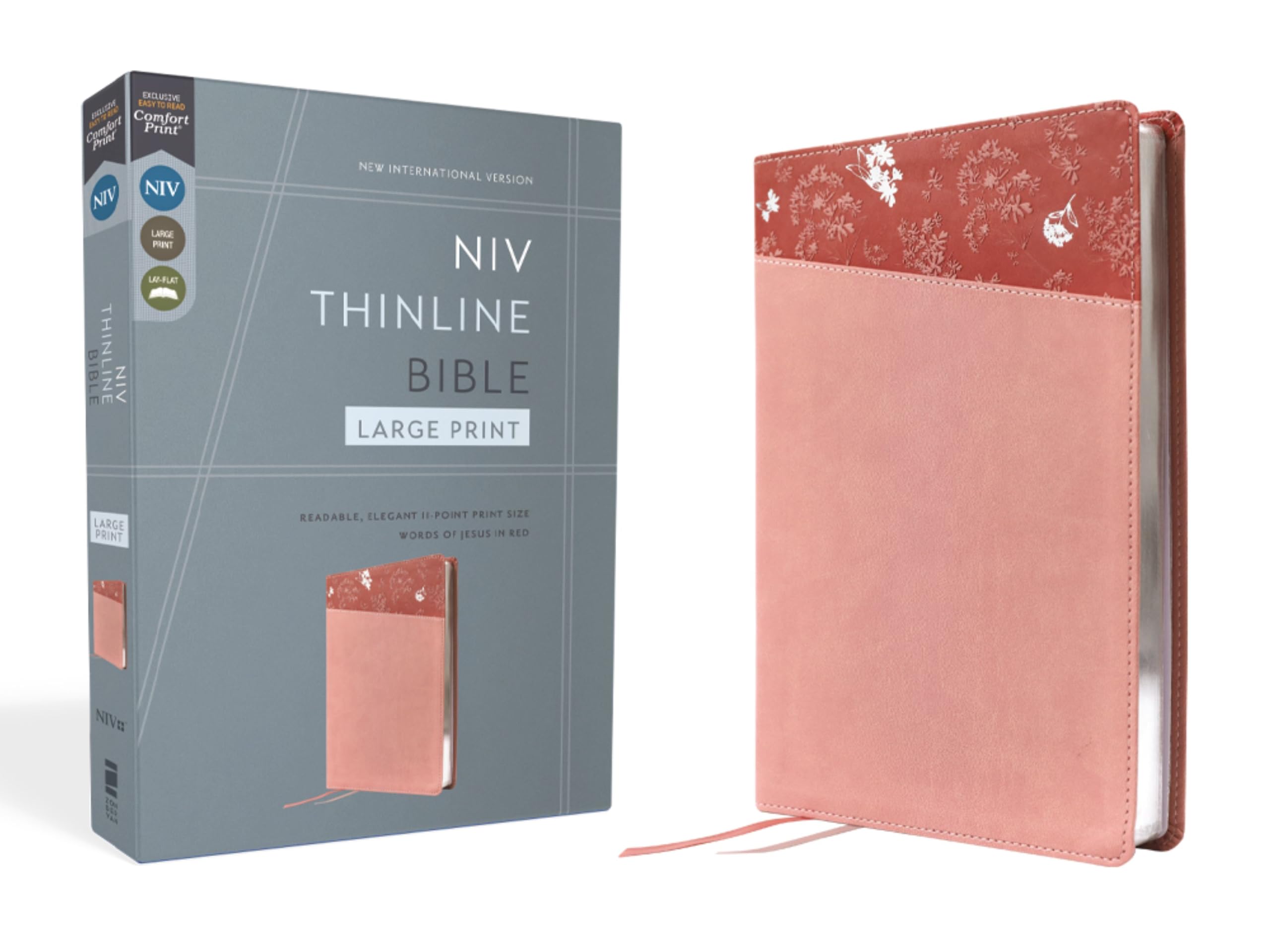 Niv, Thinline Bible, Large Print, Pink, Red Letter, Comfort Print