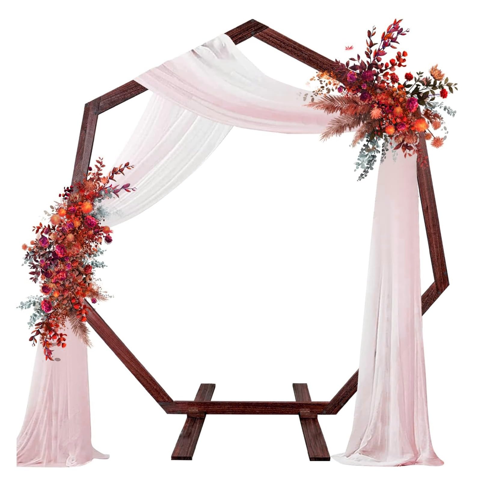 7.2FT Large Wooden Arch Wedding Arch Suitable for Indoor and Outdoor use Backdrop Stand Rustic Farmhouse Theme Event Birthday Reception Party Photo Booth Brown