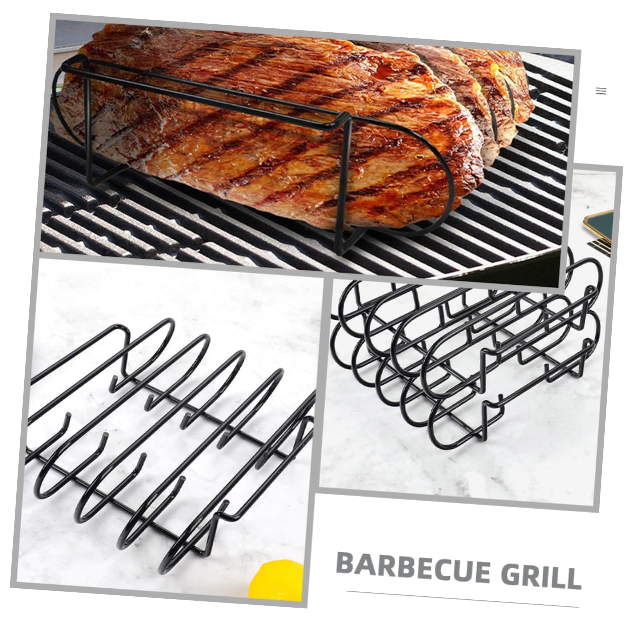 BESPORTBLE Grill Na Zewnątrz Dostaw Mini Garnek Wsparcie Stojak Na Kurczaka Mini Stojak Na Grilla Stojaki Na Grilla Ze Stali Nierdzewnej Żebro Stojak Na Grilla Stojak Na Mięso Do Pieczenia