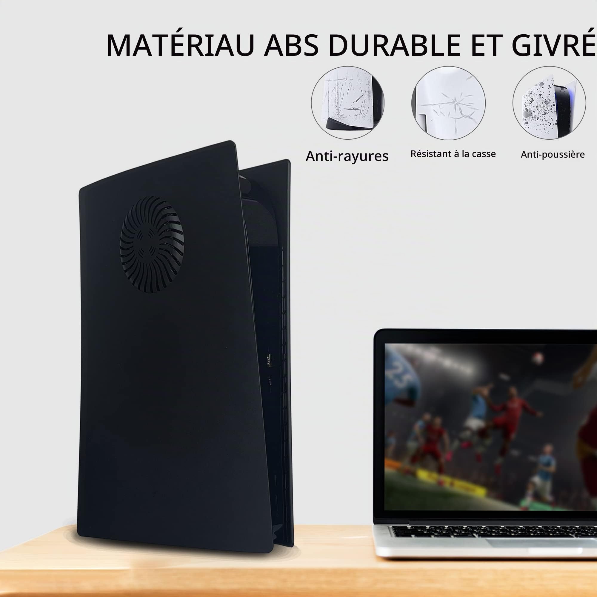 Façades pour P5 édition Digitale Panneau de Remplacement pour Digitale Console DOBEWINGDELOU Latéral Accessoires Protection Contre Les Rayures et la Poussière Boîtier ABS Noir