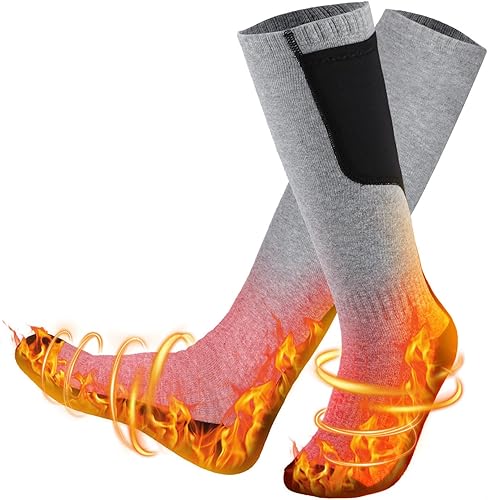 Calcetines calefactables, con control remoto, 4000 mAh, 5 V, recargable, eléctrica, con 3 ajustes de calor para hombres y mujeres, al aire libre,