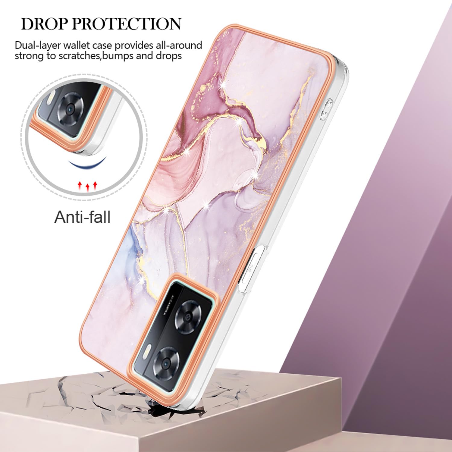 SEHEYA Compatible con Oppo A57 4G / A57S Custodia Glitter Sabbie Liquido Cover Brillantini Trasparente Cristallo Antiurto Silicone Carino Motivi Protettivo Case Donna, Acchiappasogni