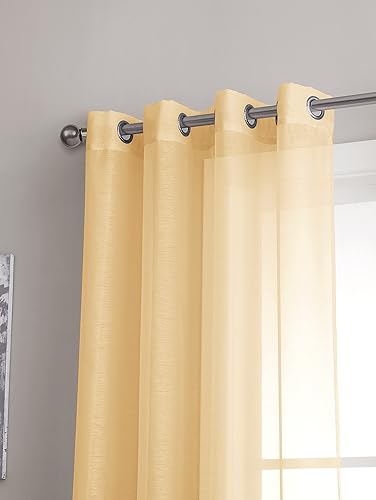 Miniatura 2 de LinenZone - Cortinas semitransparentes con ojales