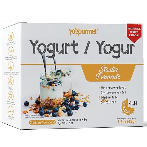 Miniatura 6 de Iniciador seco congelado para yogur, caja de 1 onza Yogourmet