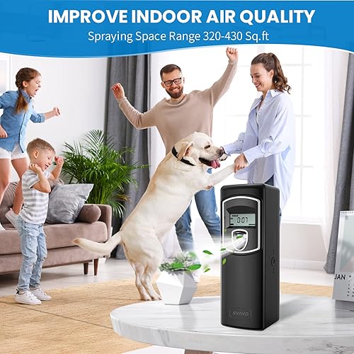 Miniatura 8 de SVAVO - Dispensador automático de fragancia LCD para montaje en paredde pie, ABS, dispensador de ambientador automático programable en aerosol para