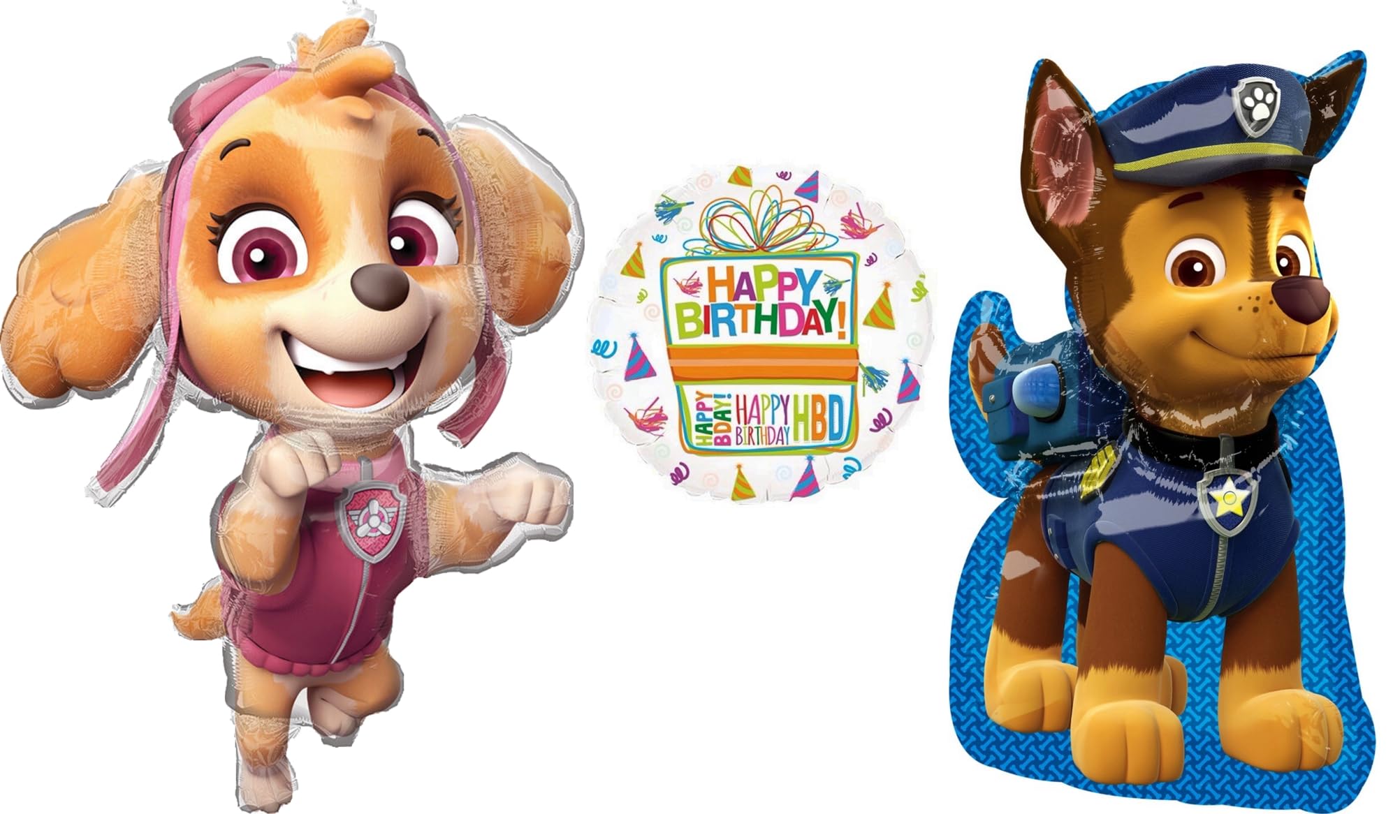 Anagram 31"" Chase and 36"" Skye Super Shape Foil Balloons, BQ_4155