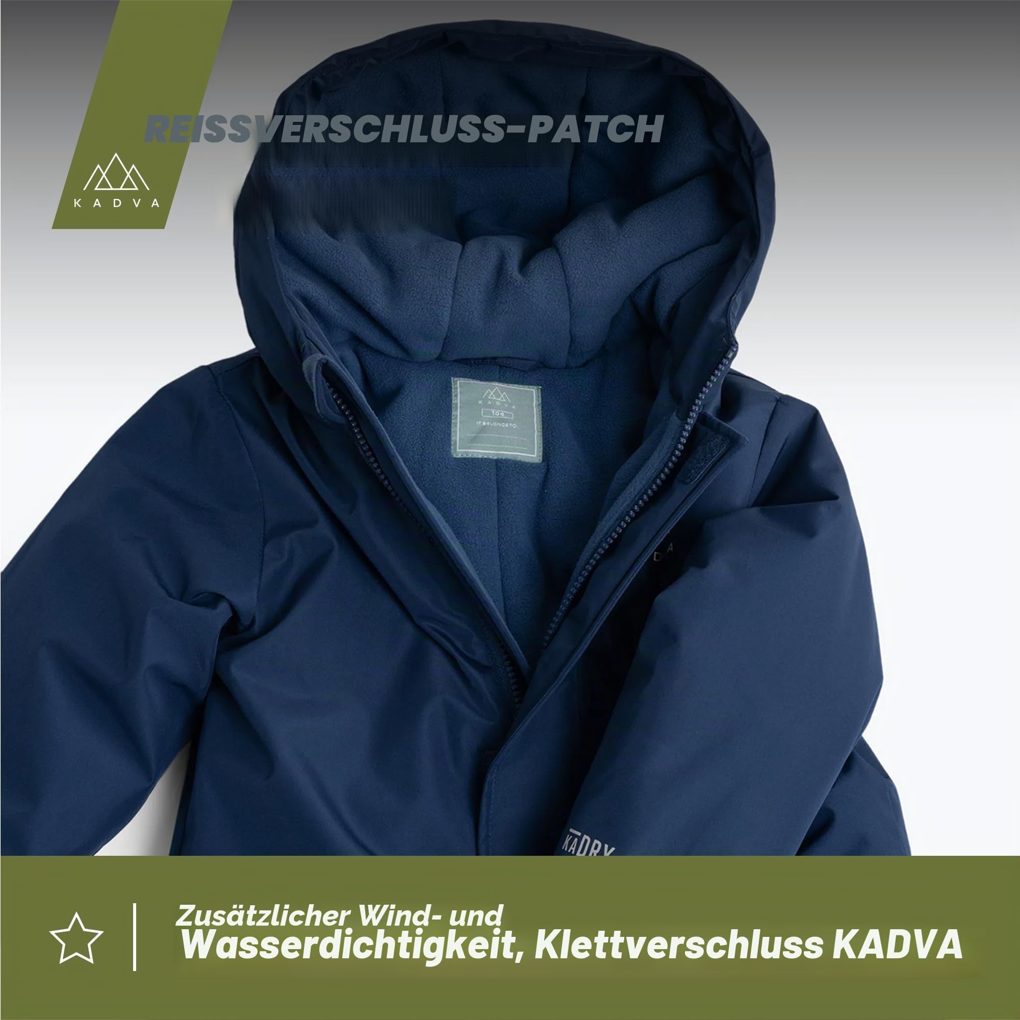 KADVA Kinder Skianzug KIKO Jr Ski Overall für Jungen Wasserdicht Winddicht mit Reflektoren und Kapuze Fleecefutter