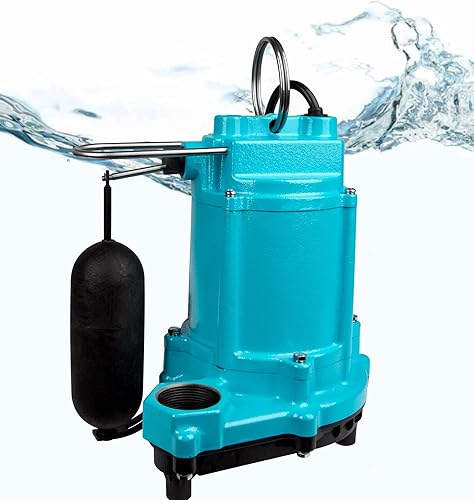 Miniatura 2 de Little Giant 6EC-CIA-SFS Bomba sumergible de sumideroefluente automática de hierro fundido de 13 HP, 115 voltios, 3180 GPH con base de