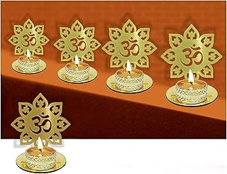 Craftsman 4PC Set OM Shadow Diya for Diwali Decoration Gift Traditional ...