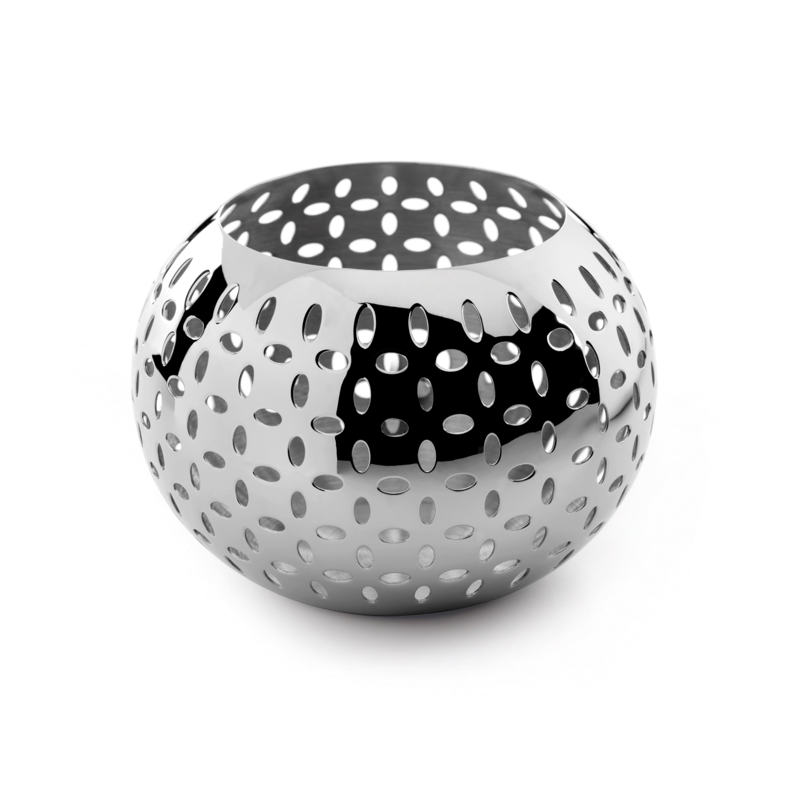 Robert Welch Sesame Tealight Holder, Large. Made from Stainless Steel. Tealight included.