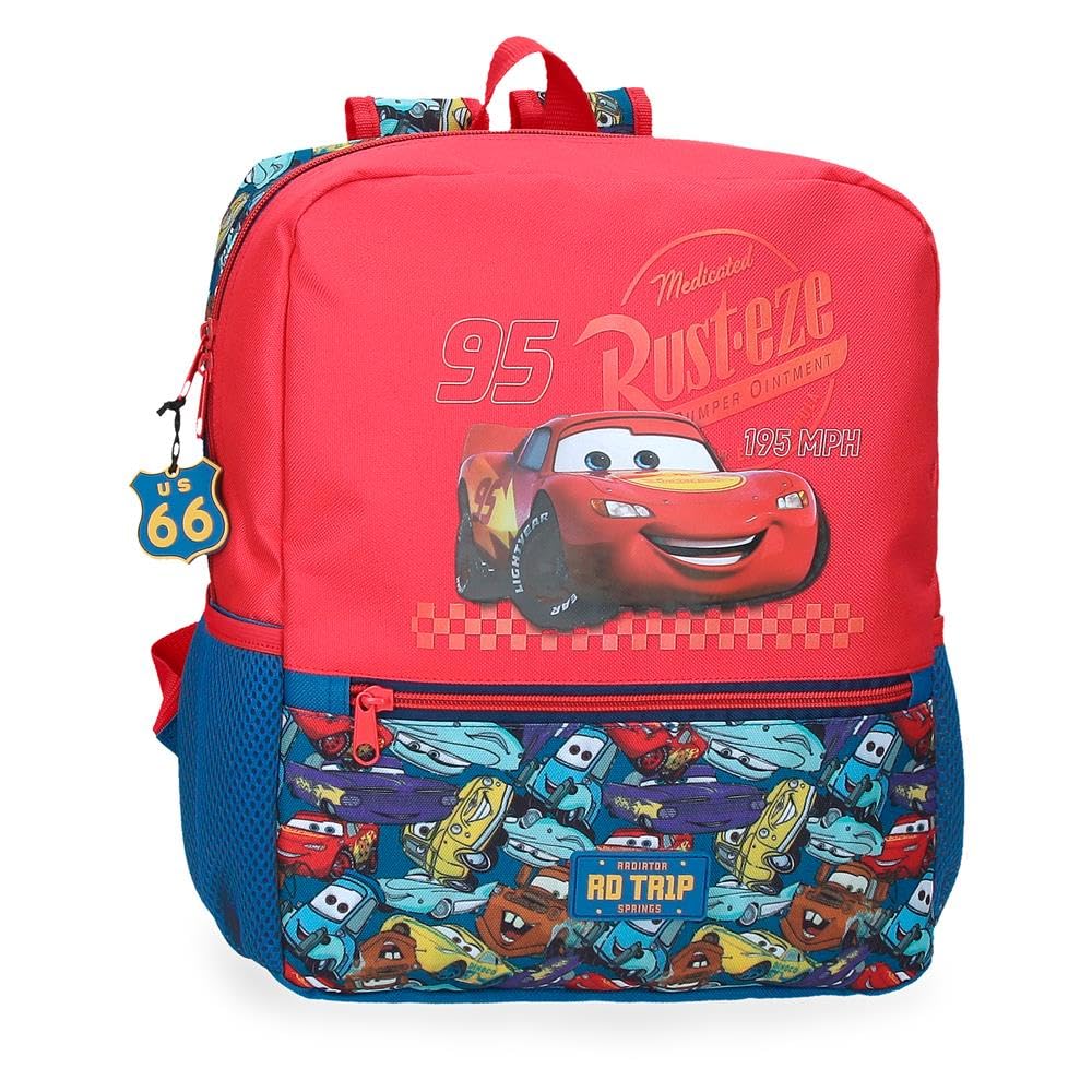 Disney Joumma Disney Cars RD Trip Mochila Escolar Rojo 25x33x12 cms Poliéster 9,8L