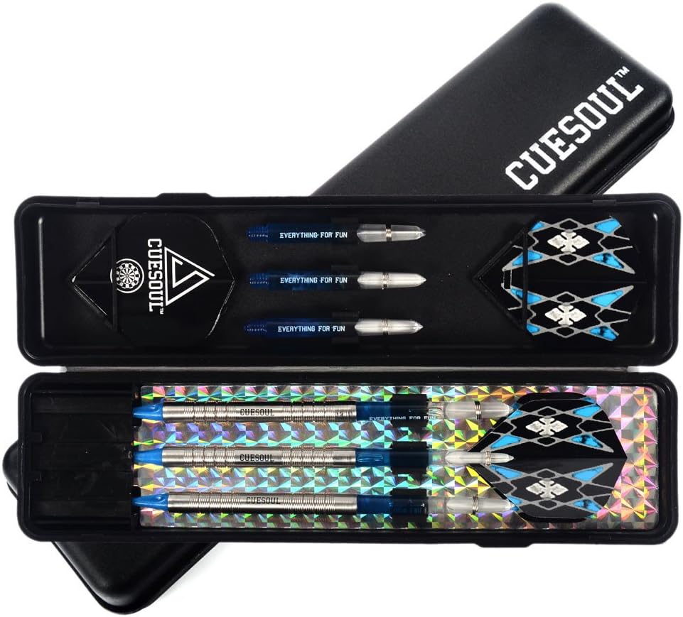 CUESOUL Soft Tip Darts Set Plastic Tip with Dart Case