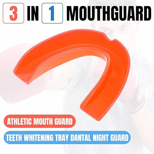 Miniatura 5 de Kathfly 50 piezas de protectores bucales de fútbol, piezas de protección deportiva a granel, férulas atléticas de silicona, accesorios de fútbol,