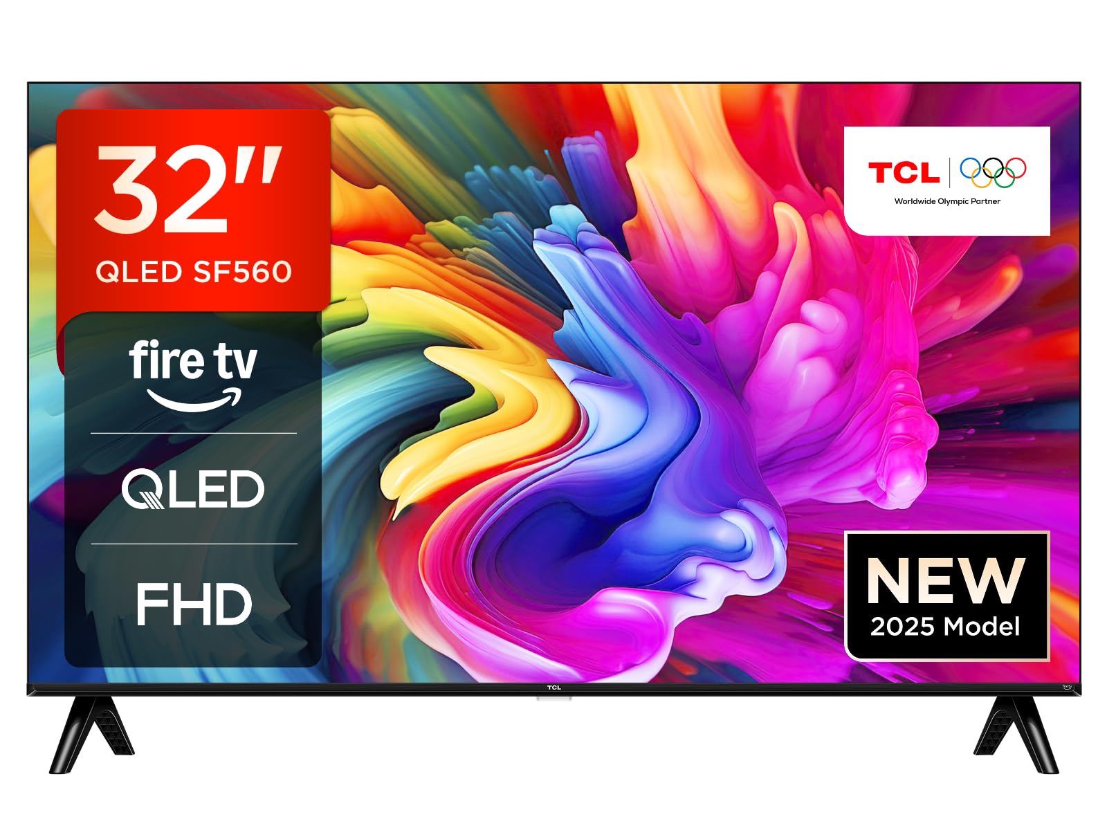 TCL 32SF560 – 32-inch, Full HD Smart QLED Direct LED TV with Fire TV & HDR, Alexa on Demand, Metallic Design, Frameless