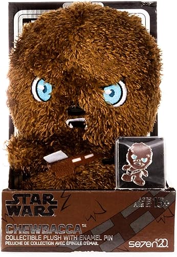 Miniatura 2 de Star Wars Chewbacca - Peluche estilizado de 7 pulgadas con pin esmaltado