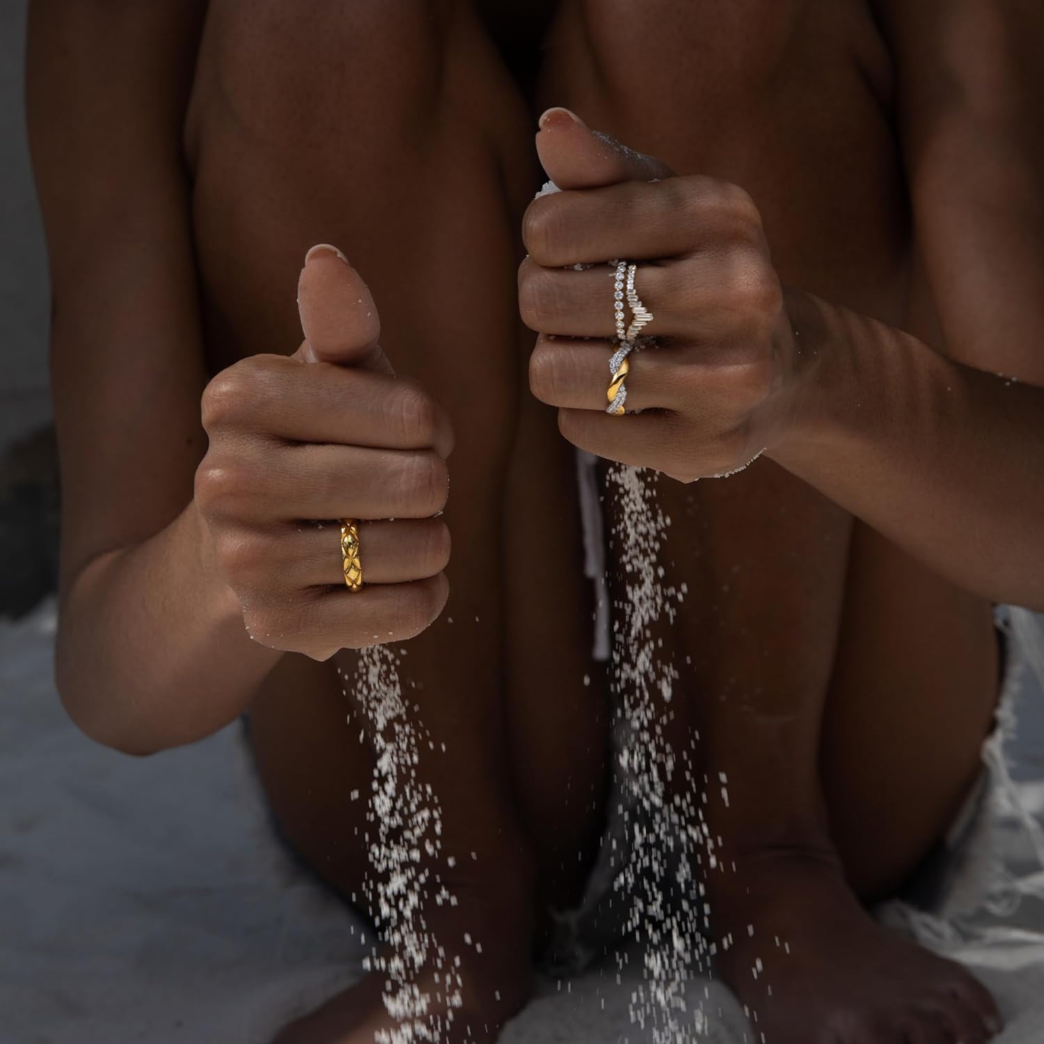 STORYJEWELLERY Chunky Rings, Gold Plated Rings for Women, Ring Bands for Women, Thick Gold Plated Statement Ring, Gifts for Her - Image 4