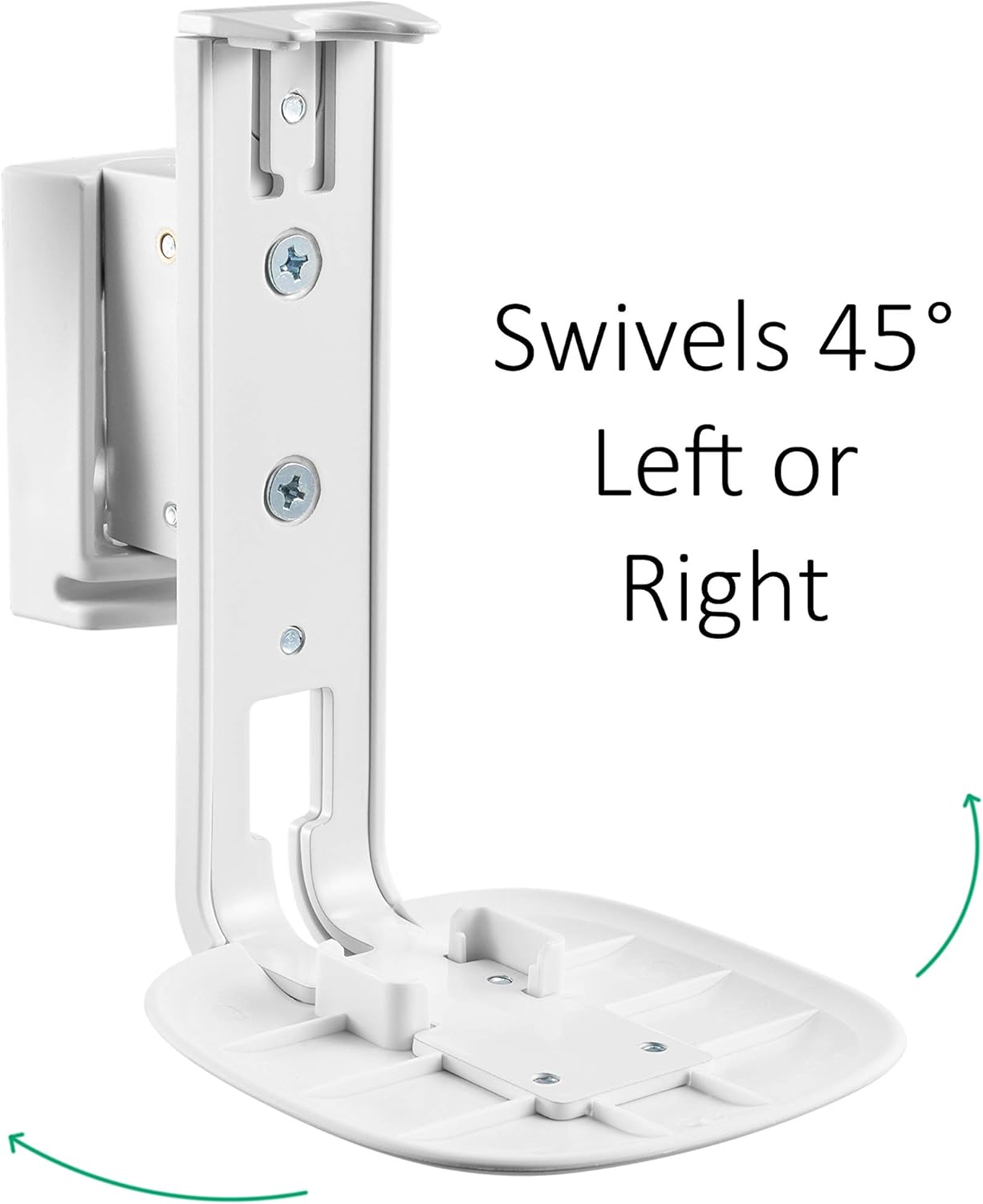 ynVISION.DESIGN Adjustable Wall Mount Bracket Compatible with Sonos One, One SL, and Play:1 Speaker | 2 Pack | (White) - Image 6