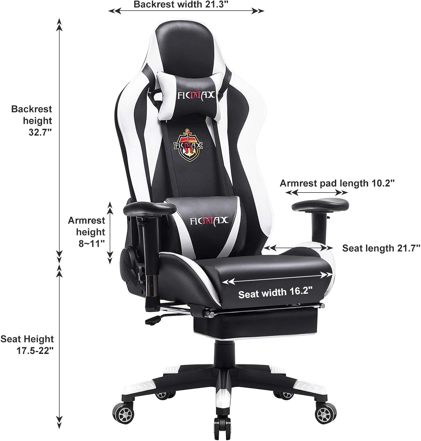 Buy Ficmax Massage Gaming Chair Racing Style Office Chair With Buy Ficmax Massage Gaming Chair Racing Style Office Chair With