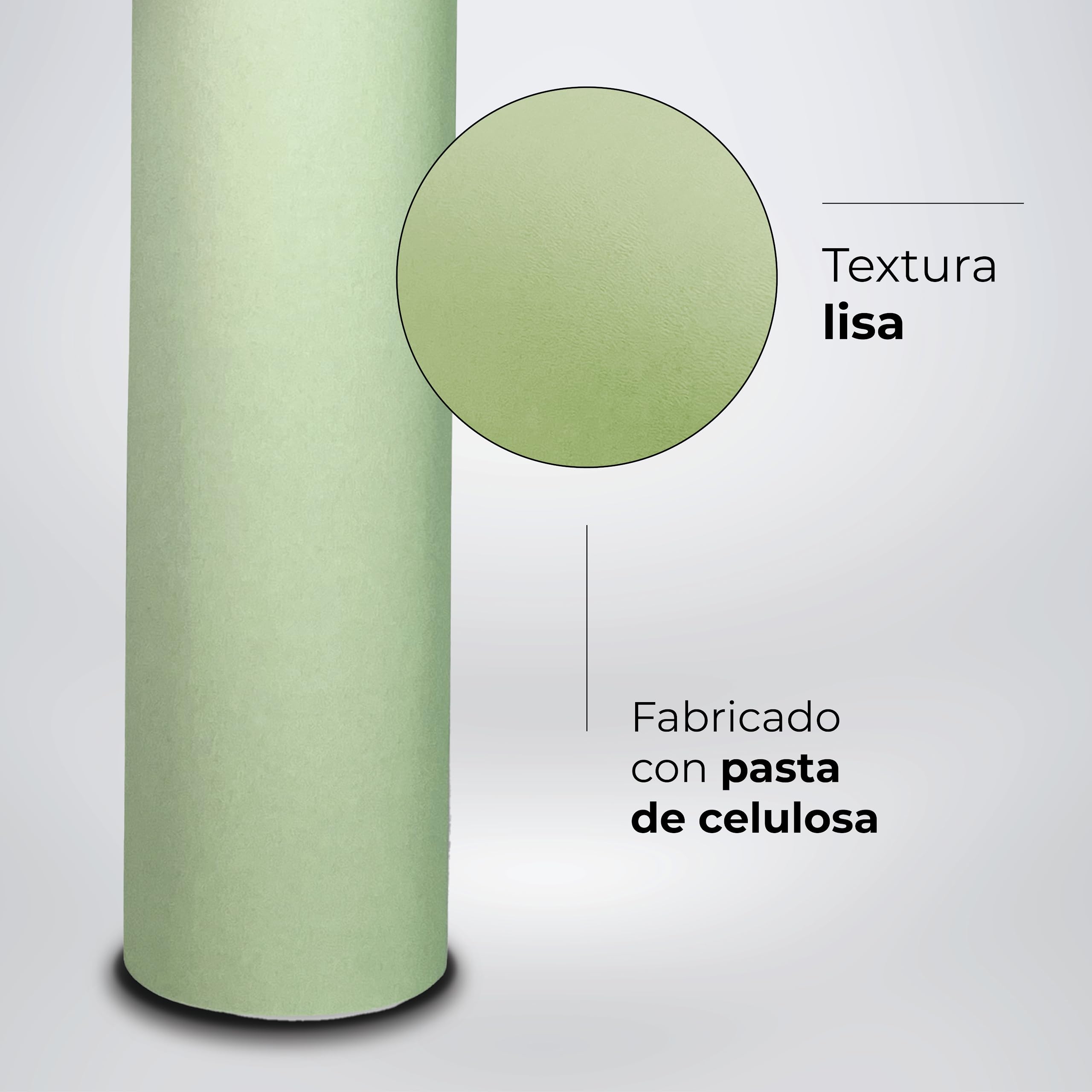 Papel Camilla Verde 1 Capa - 59 cm ancho ±70 m longitud 6 Rollos - Papel de Camilla Estética, Papel Camilla Masaje