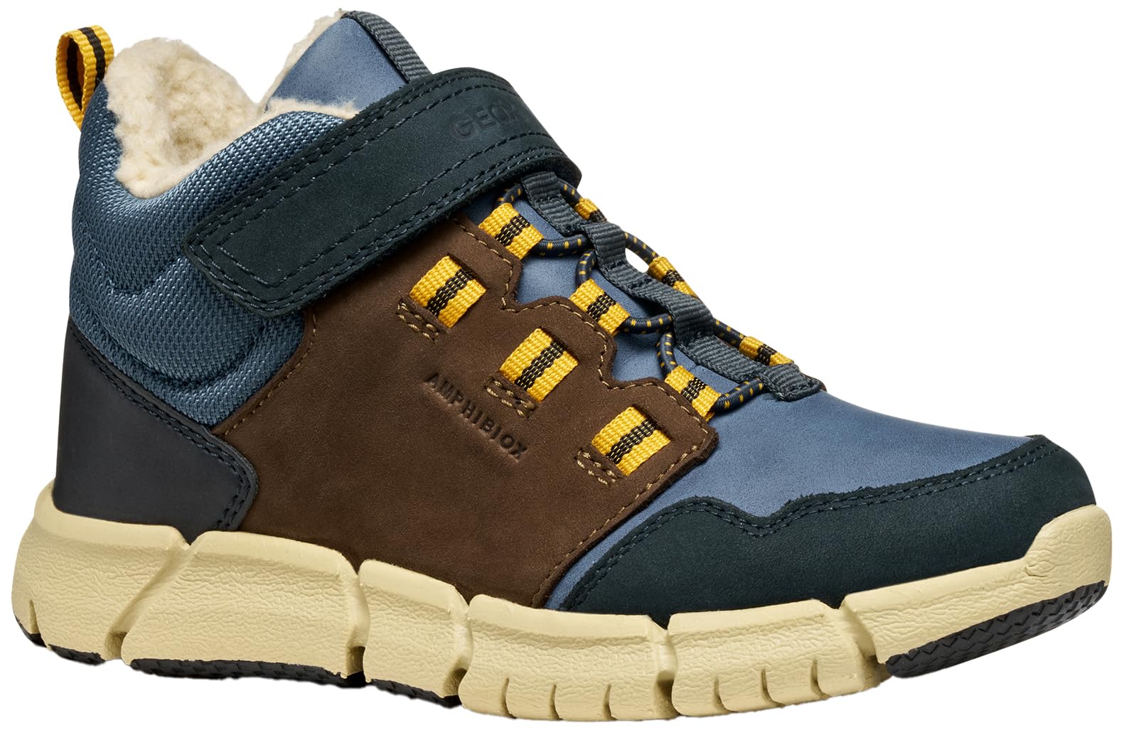 Geox Boys J Flexyper Boy B Abx Ankle Boot, Brown Blue, 4.5 UK