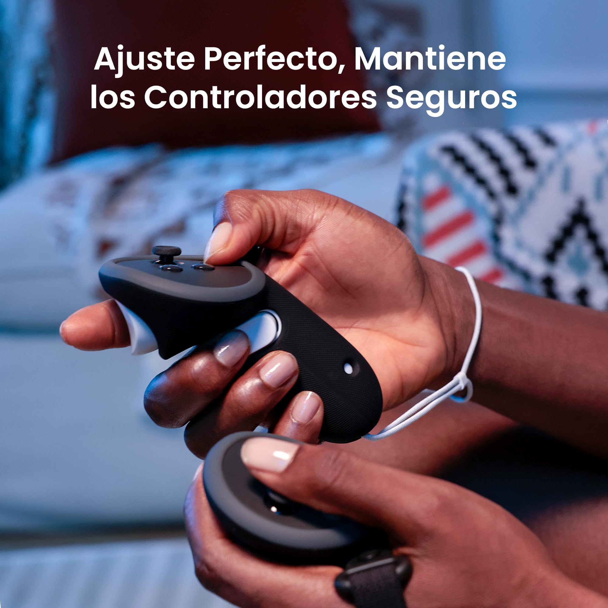 KIWI design G4 Pro Empuñaduras de Controlador Compatibles con Meta Quest 3/3S, Acreditadas por Meta
