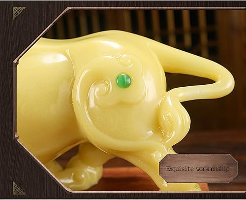 Miniatura 3 de Escultura de mesa, escultura de Buda Estatua de Buda de Jade, con base, escultura decorativa de animales, decoración de Feng Shui que puede traer