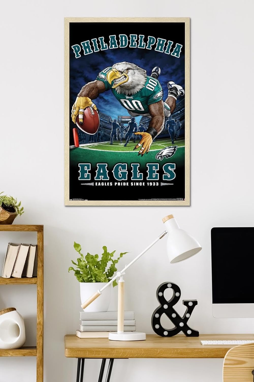 Trends International NFL Philadelphia Eagles - End Zone 17 Wall Poster, 22.375" x 34", Black Framed Version