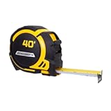 Komelon 40-Ft Contractor TS Wide blade Tape Measure with Backside Printing&comma; Manual Lock&comma; Long Standout &lpar;93440&rpar;