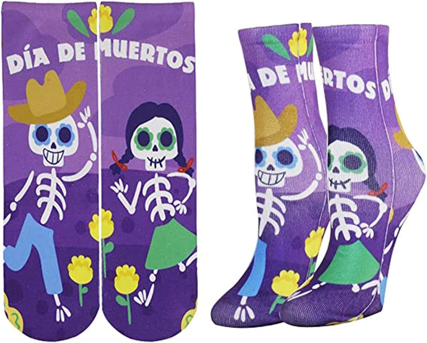 Benefeet Sox Women Girl Cute Funny Crazy Crew Sock Novelty Cartoon Skull 3D Patterned Cotton Tube Sock Gift 4 Packs : Clothing, Shoes & Jewelry