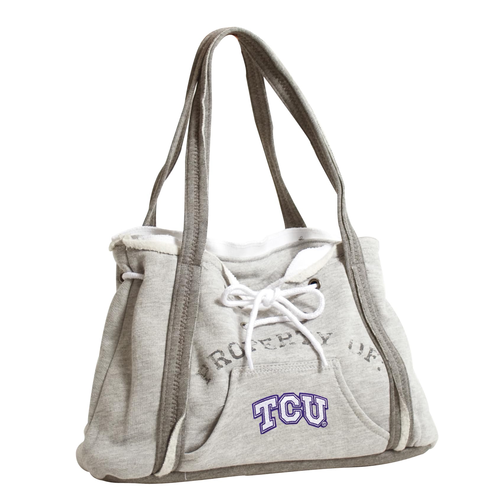 Littlearth NCAA TCU Damen Kapuzenpullover mit Horned Frogs, Grau, 24,1 x 39,4 x 10,2 cm