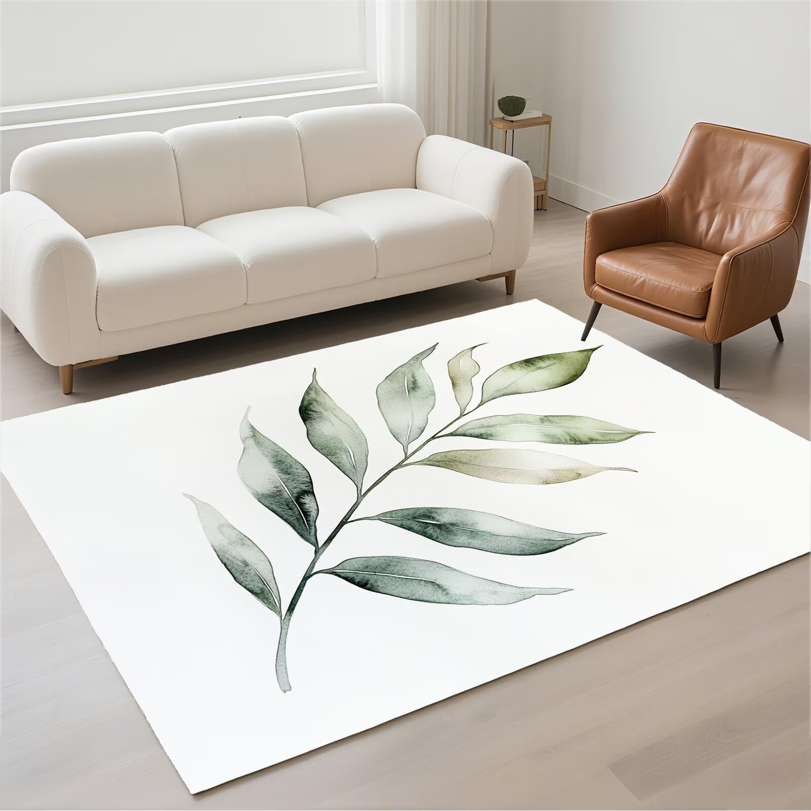 Tapis de couloir blanc lavable pour une entrée moderne et chaleureuse