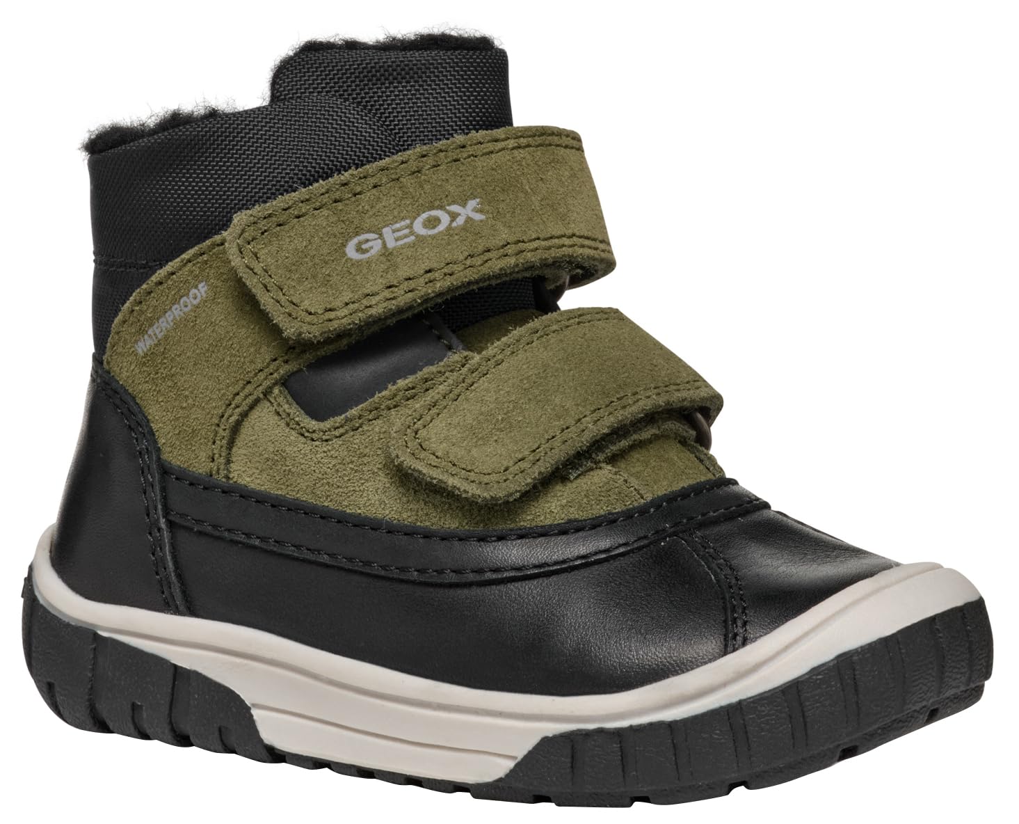 Geox B OMAR BOY WPF C, Ankle Boot, BLACK/DK GREEN,
