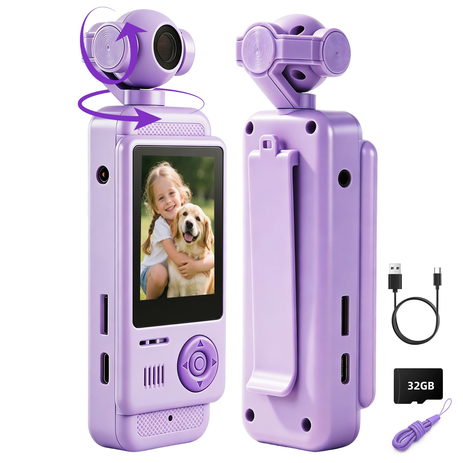 Kids Vlogging Camera, 44MP 1080P HD Digital Camera for Kids