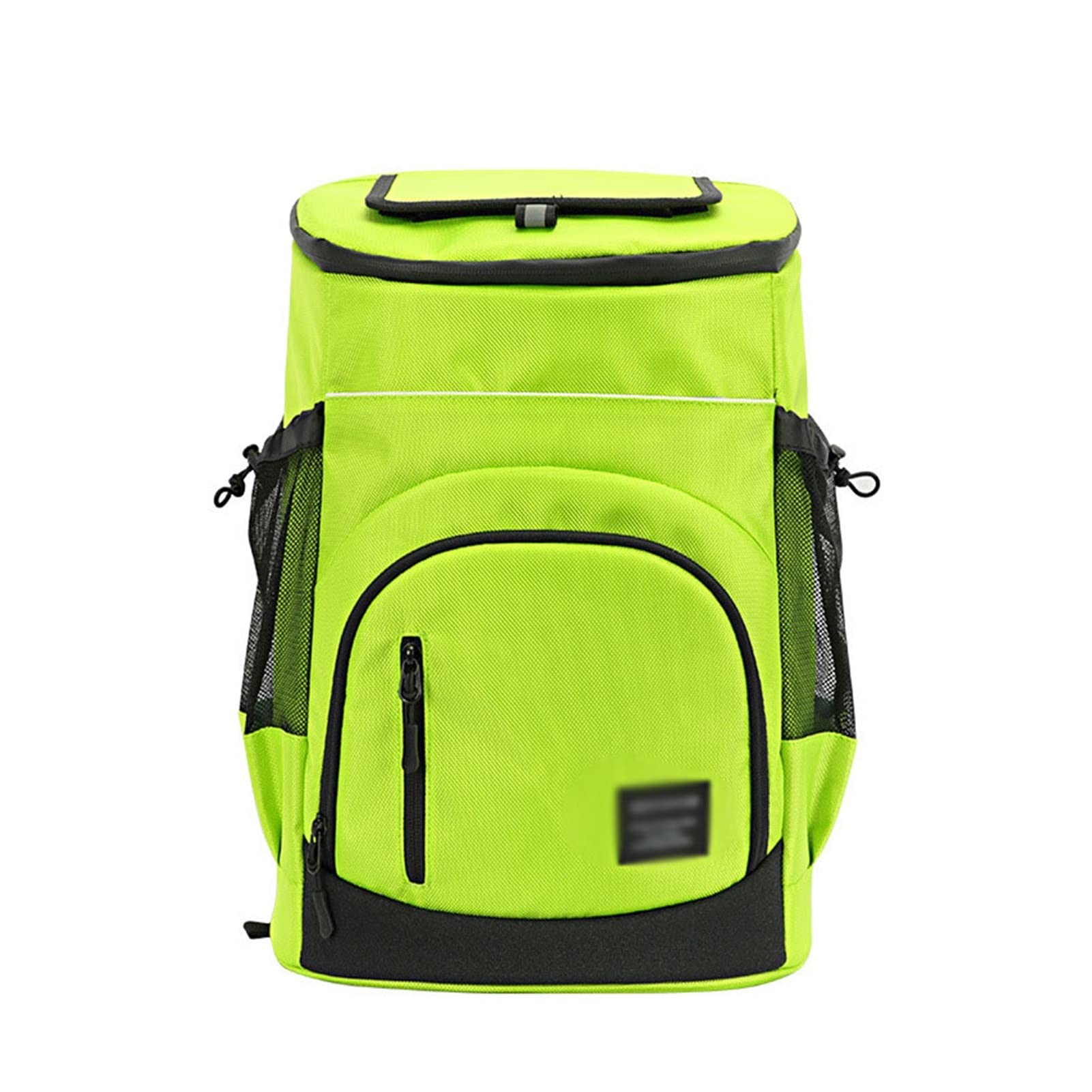 Mochila térmica de hombros y bolso de mano aislante para frutas, bebidas y camping verde