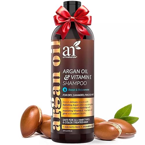 Aceite de argán argánico Arte Naturals para pérdida de cabello, champú para el crecimiento del cabello, 16 onzas, sin sulfato, mejor tratamiento