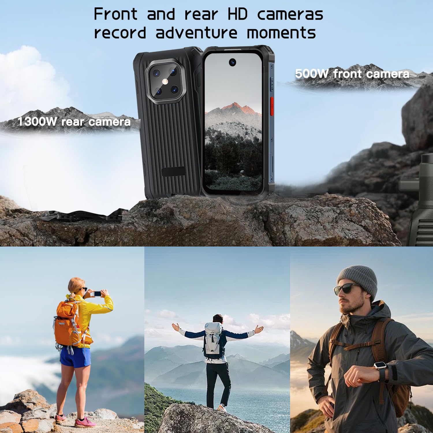 Mini smartphone robusto, display da 3,9 pollici, Android 12, impermeabile IP68, 6 GB RAM, 128 GB ROM, batteria 3000 mAh, GPS, torcia, OTG, riconoscimento facciale, sblocco dual-SIM