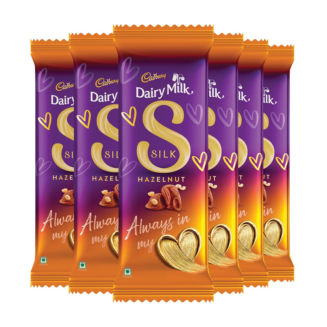 Cadbury Dairy Milk Silk Hazelnut Chocolate Bar, 54 Grams(Pack of 6)