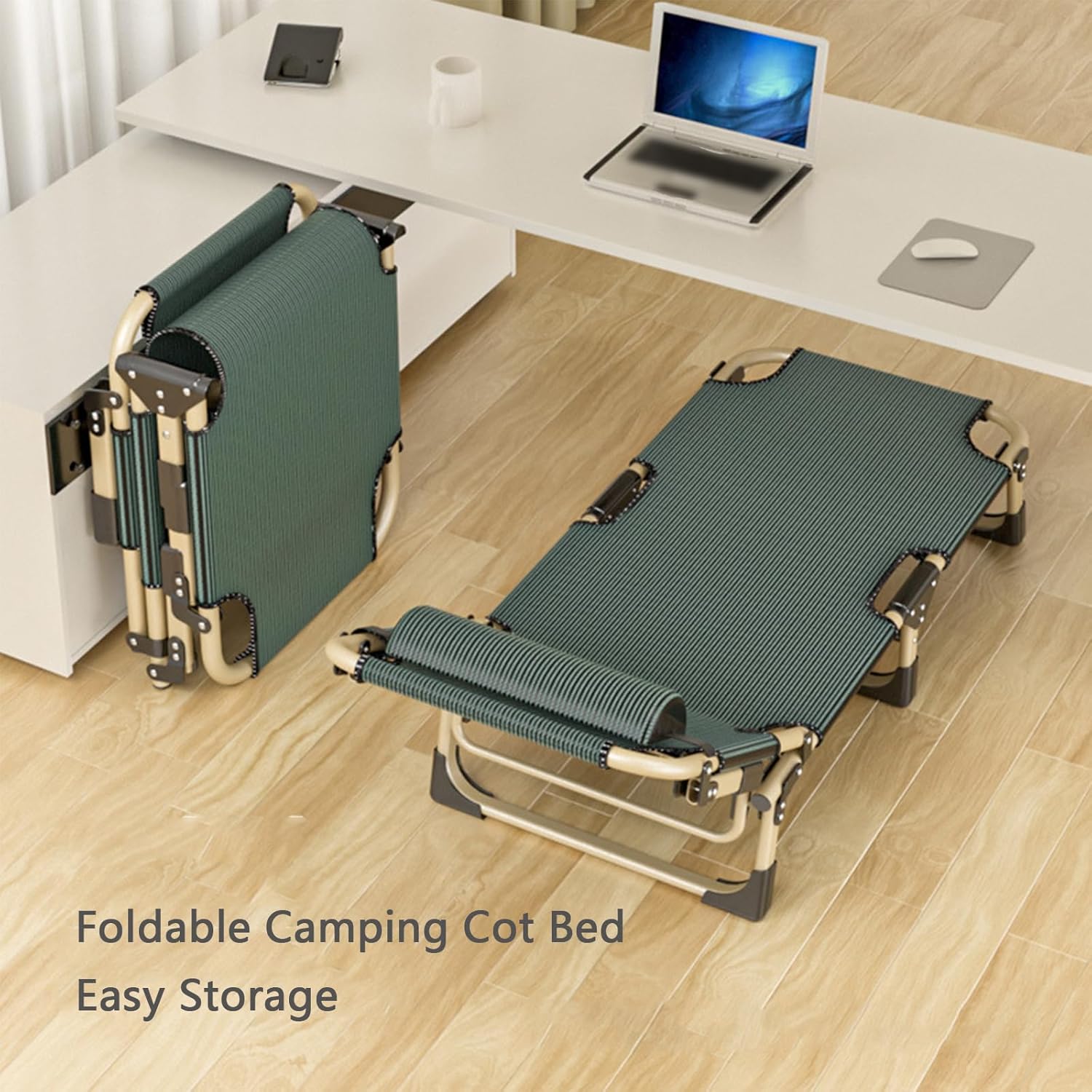 Extra Wide Camping Cot, 5-Position Folding Sleeping Cots for Adults, Outdoor Reclining Zero Gravity Chair with Pillow, Portable Camping Bed Cot for Beach Lawn Pool Sun Tanning,Black Tube c