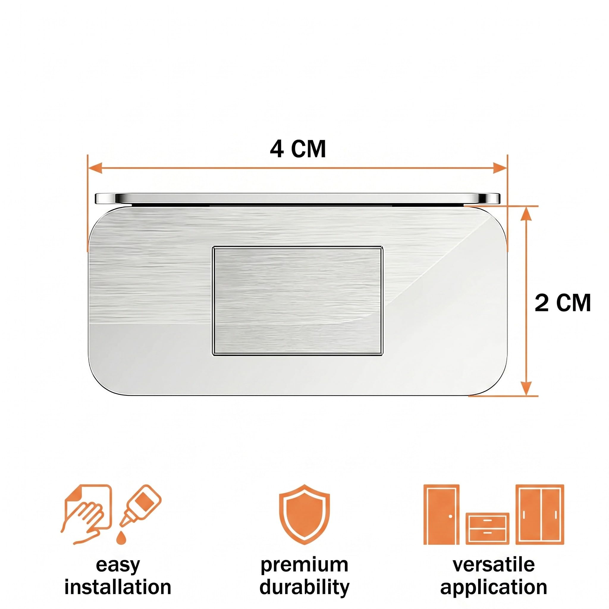 3 Pezzi Chiudiporta Magnetico Ultra Sottile Argento Calamita per Mobili Ultra Sottile in Metallo Magneti Sottilissimi per Porte Adesivi Chiusura Magnetica per Armadi Cucina Senza Viti