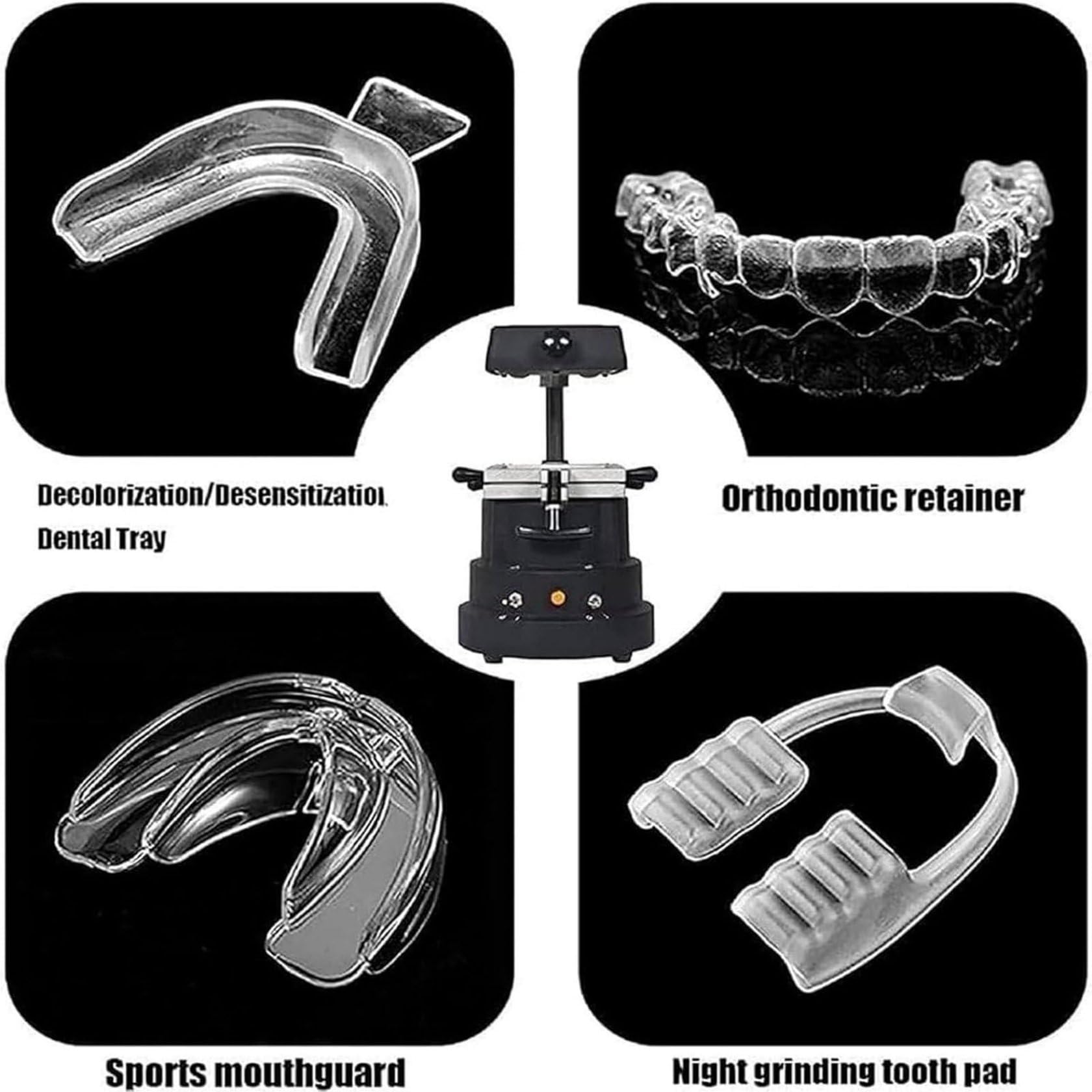 Macchina Per Stampaggio Sottovuoto Dentale Da 1200 W, Termoformatrice Dentale Automatica, Macchina Per Stampaggio Di Apparecchiature Da Laboratorio Odontoiatrico, Per Fogli Di Contenzione, Paradenti