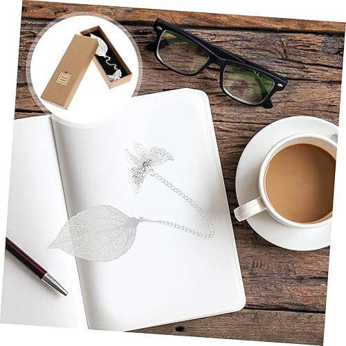 Miniatura 2 de ONDIAN Beautiful Metal Leaf Bookmark Metal Book Mark Friend Bookmark Book Page Flag Creative Metal Book Mark Book Decorative Bookmark Souvenir