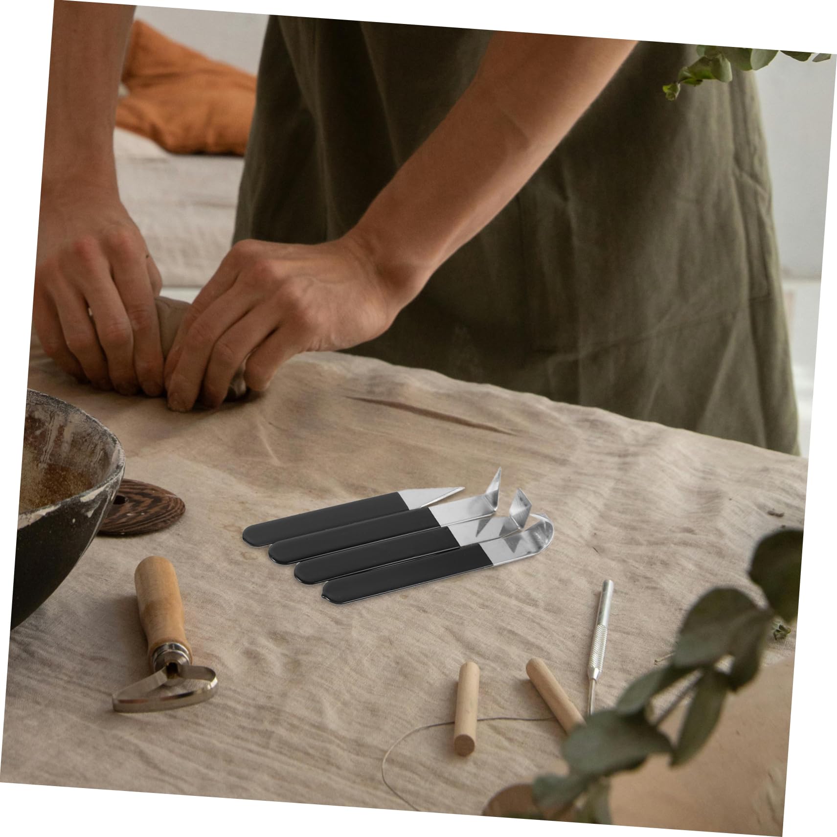 EXCEART 8pezzi Utensili per Scultura in Ceramica in Acciaio Inossidabile per Argilla Incisione e Modellatura Strumenti Manuali per Rifinitura e Modellismo