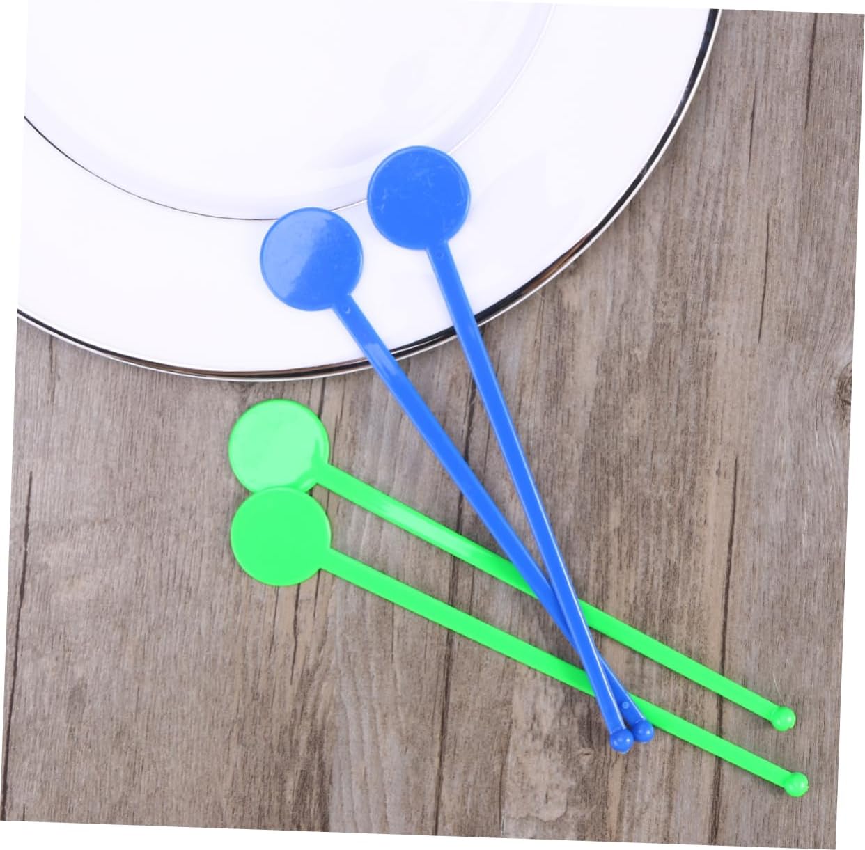 80 Pcs Acrylic round Head Swizzle Sticks for Stirring Beverage