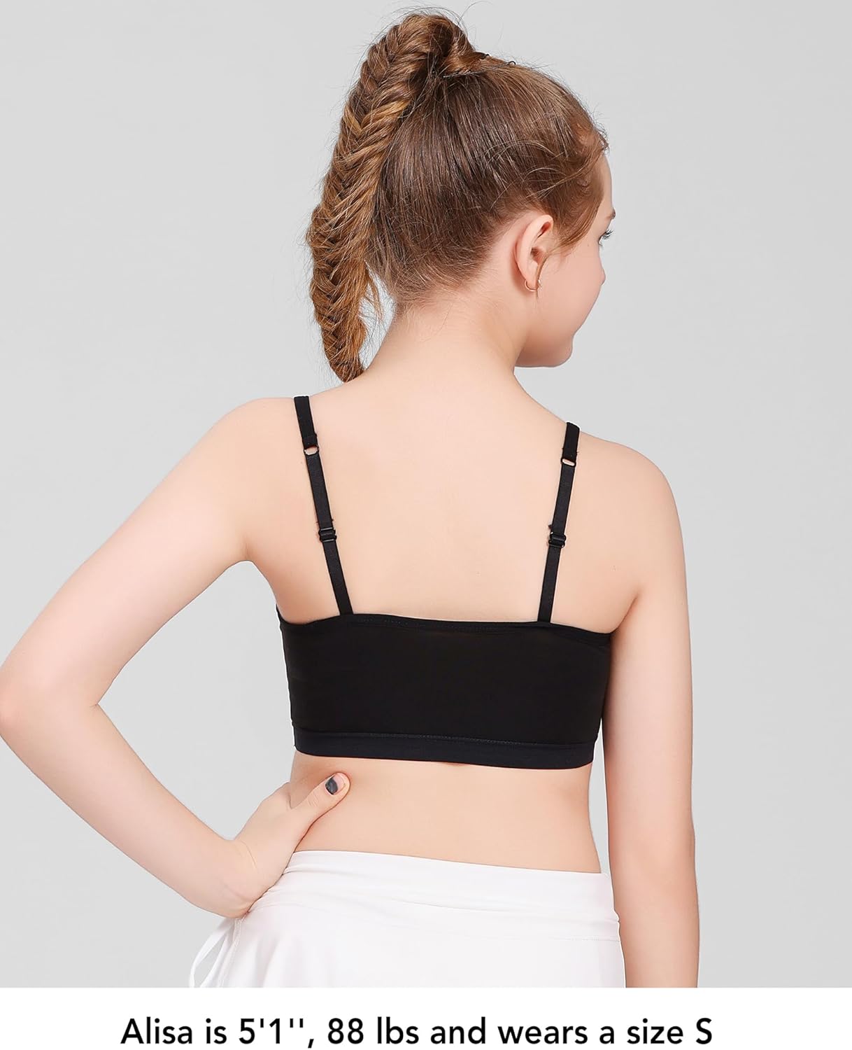 SALIA GIRL Sport Crop Cami Bras for Teens & Training Girls Bras with Adjustable Straps - Image 3