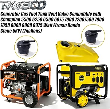 Generator Gas Fuel Tank Vent Valve Compatible with Generac GP5500 GP6500,Roll Over Valve 5000W 8000W Generator Compatible with MTD CUB CADET Tiller RT35 FT24 RT65 OHV Gas Fuel Tank Vent Valve