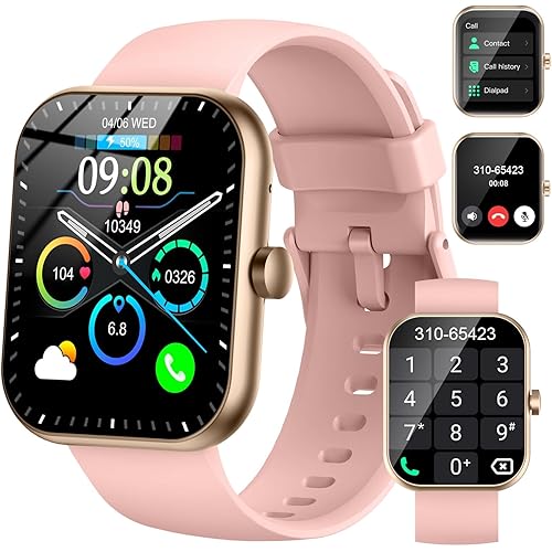Smart Watch (Answer/Make Call), 2025 New Smartwatch for Women, 1.96" Fitness Watch with 112 Sport Mode/Pedometer/Calories/Sleep/Heart Rate Monitor, IP68 Waterproof Fitness Tracker for Android iOS