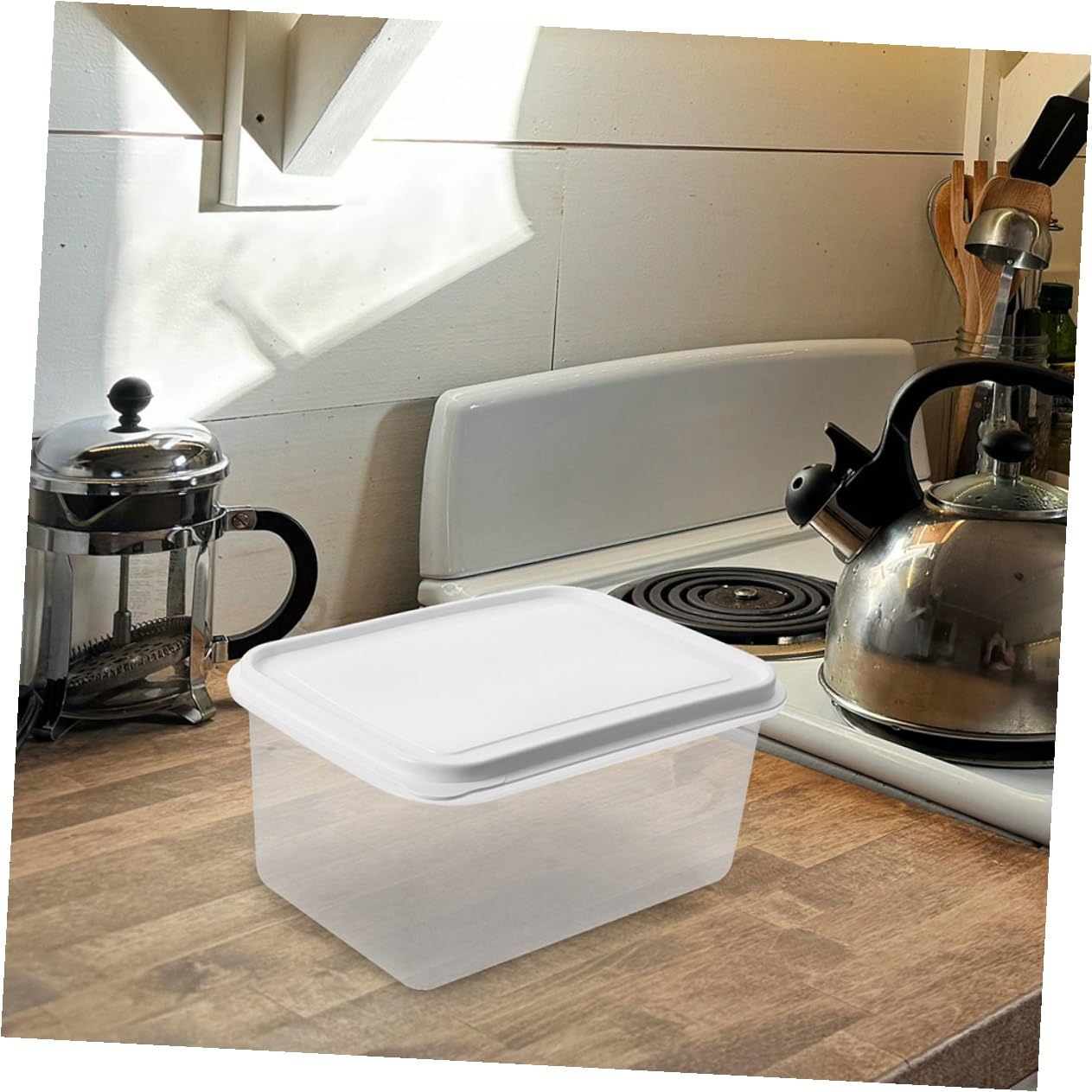 Contenitore per Lievitazione Pizza in Plastica 12l con Coperchio, Materiale Sicuro e Salvaspazio, per Conservazione e Fermentazione Impasto in Cucina