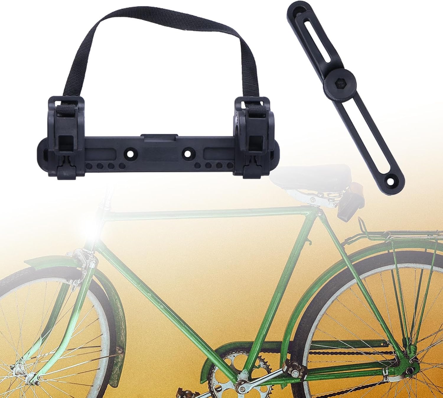 Bike Bag Buckle Conversion Bracket for Bicycle Saddle and Rear Rack Bags, Nylon Adjustable Mount for Mountain and Road Cycling