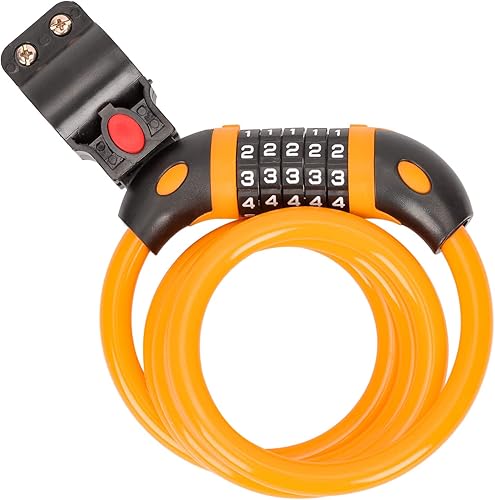Miniatura 8 de Cable de bloqueo de bicicleta, bloqueo de cable de bicicleta de alta seguridad de 5 dígitos reiniciable, bloqueo de cable de bicicleta para Negro